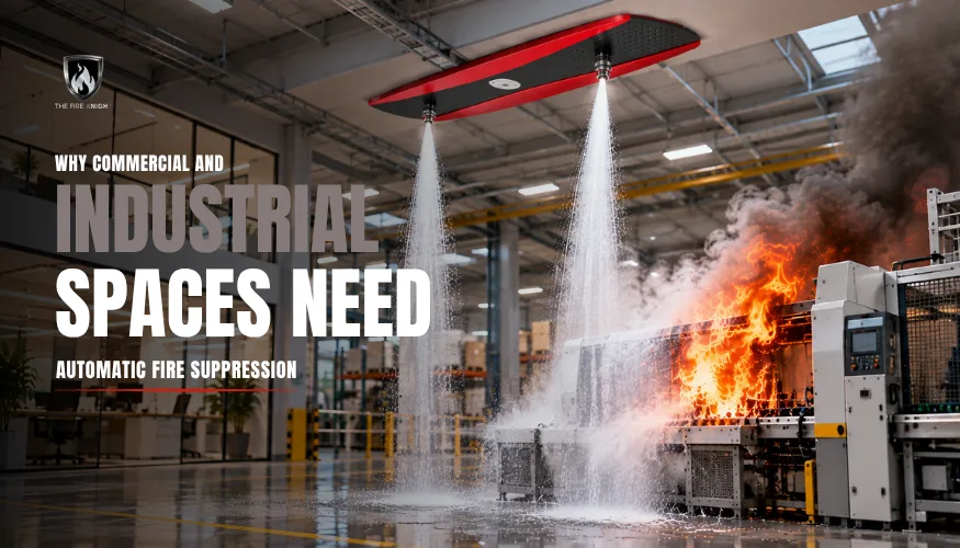 Automatic fire suppression system protecting an industrial electrical panel in India